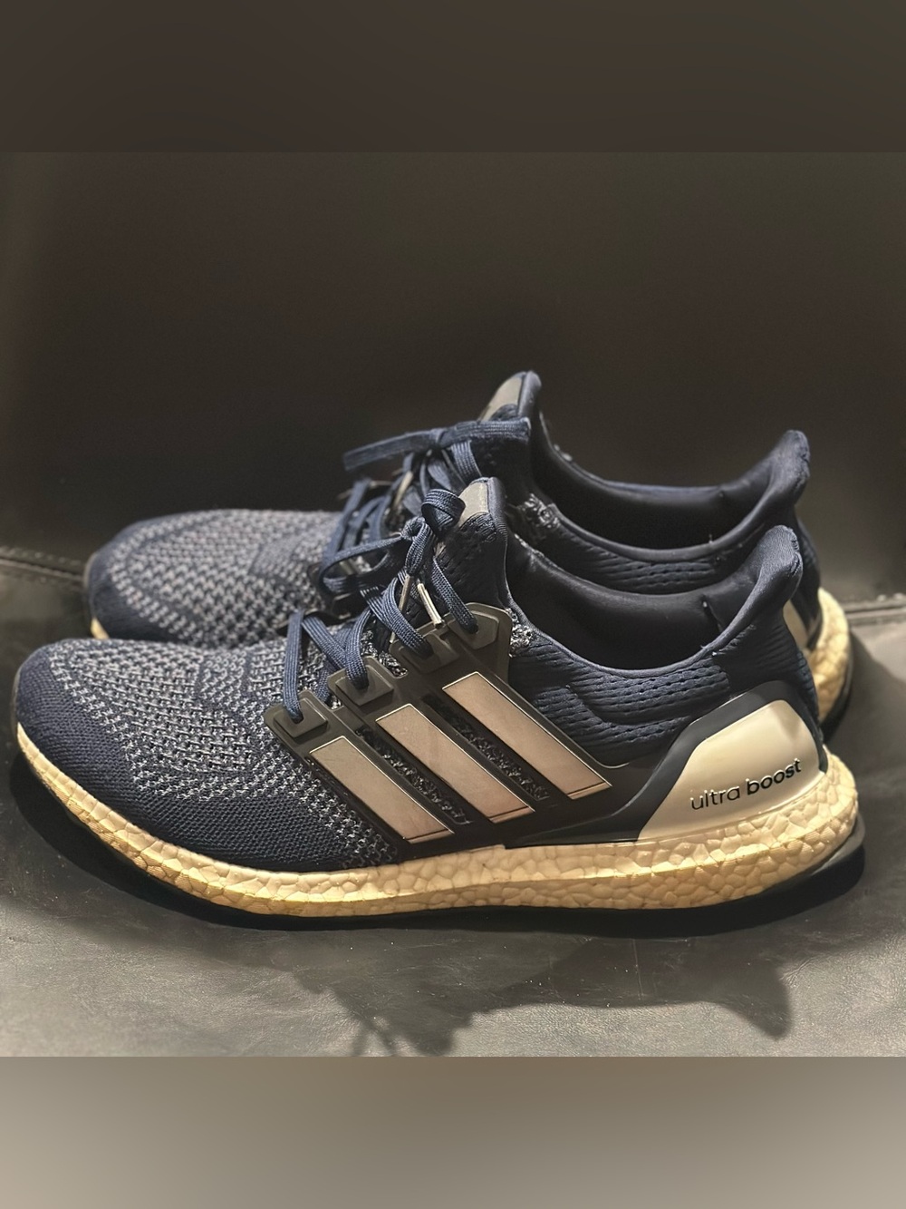 Adidas Men’s Ultraboost 1.0 Navy Blue Primeknit Size 12 running shoes